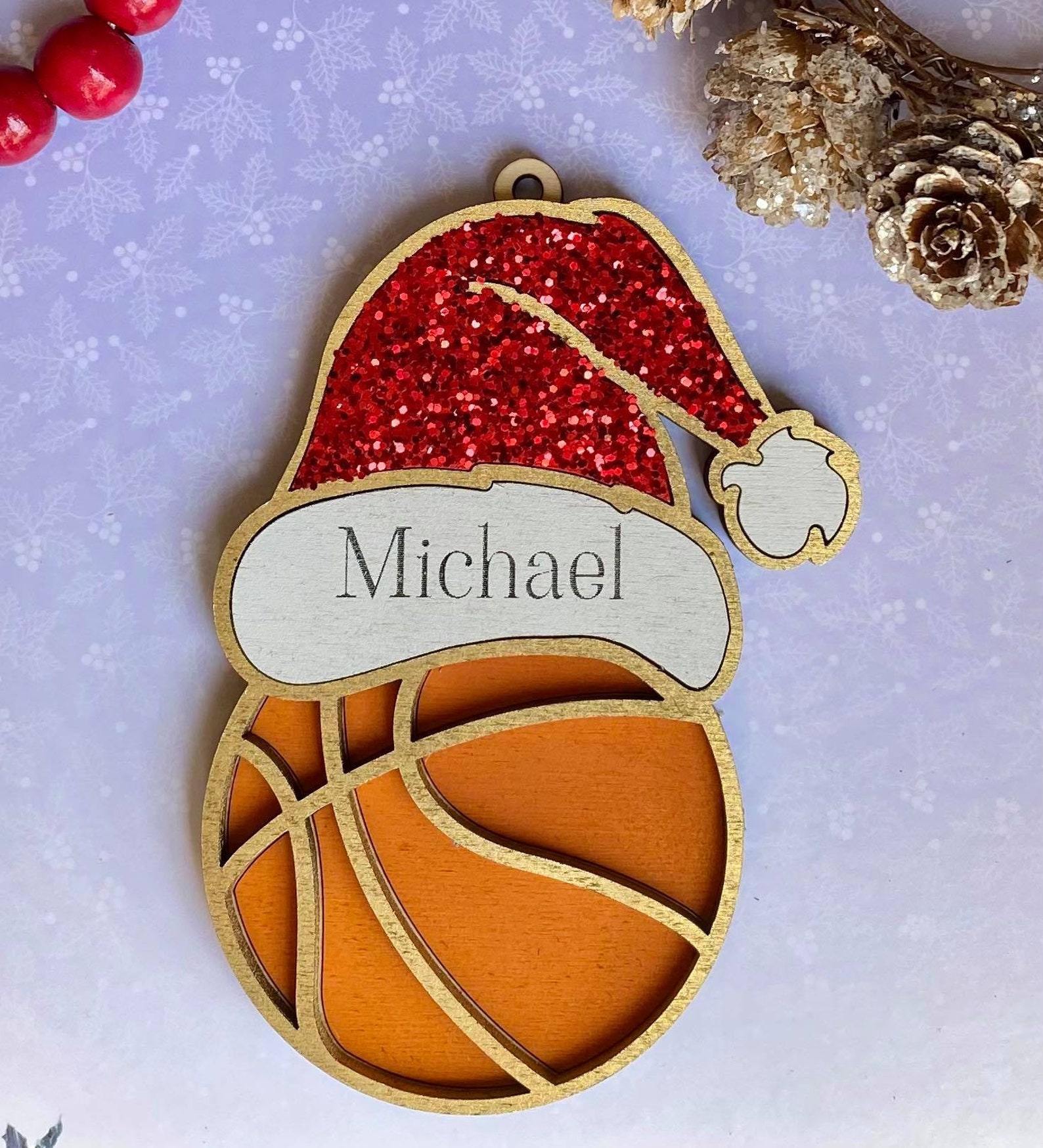 Basketball Ornament Christmas Sports Laser Ready SVG Cut Etsy