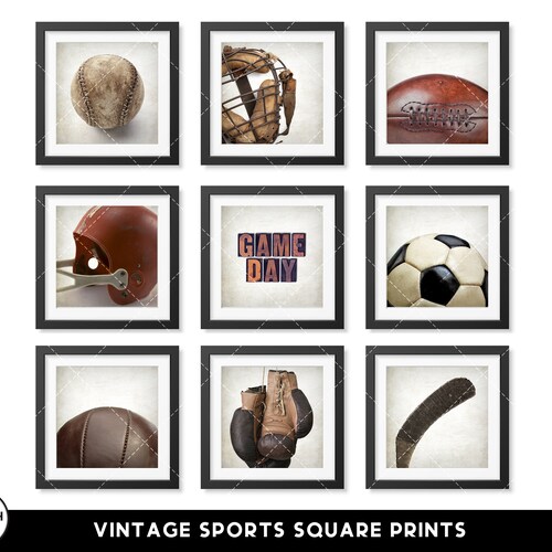 Sports Wall Art Set of 3 Sports Prints Basketball Football Etsy