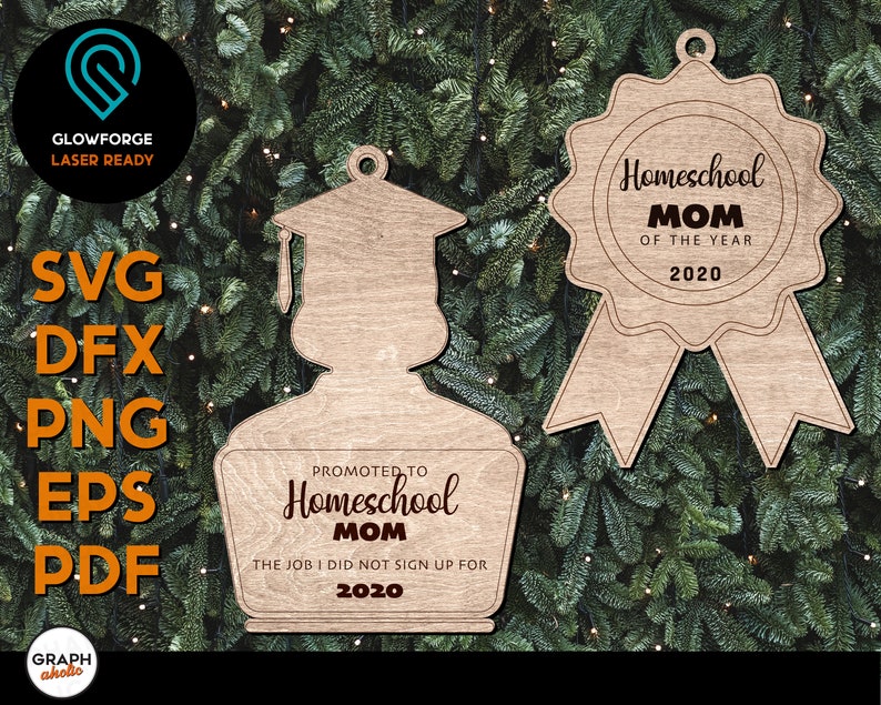 Download Homeschool MOM 2020 Christmas Ornament SVG Glowforge File ...