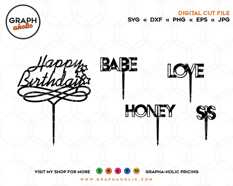 Free Free Cake Topper Svg Bundle 530 SVG PNG EPS DXF File