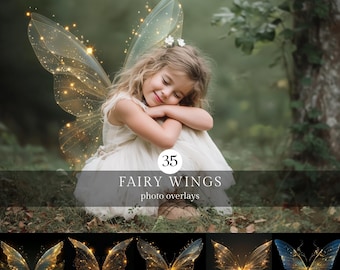 35 Fairy Wings Photo Overlays, Butterfly, Maternity Photography (Digital Download)