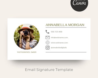Email Signature Template with photos, Email Marketing, Canva Template, Photographer Business Template