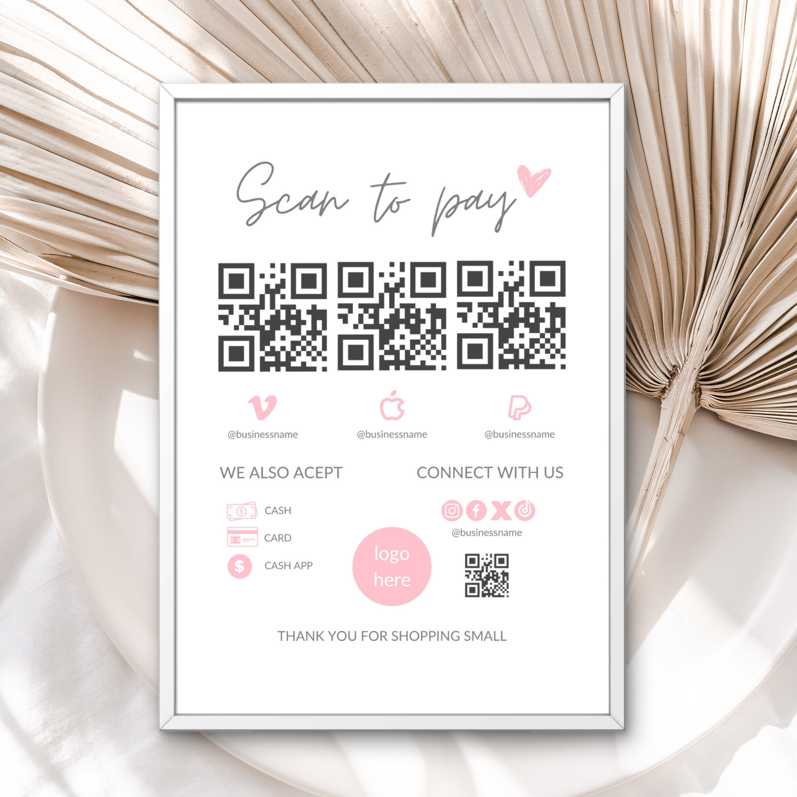 Editable Qr Permit Scan Editable QR Code Sign, Printable Payment Sign, Scan to Pay Template ...