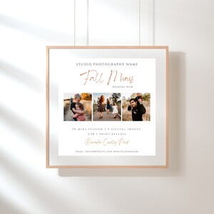 Fall Minis Session Template Canva Template, Fall Template, Mini Session ...