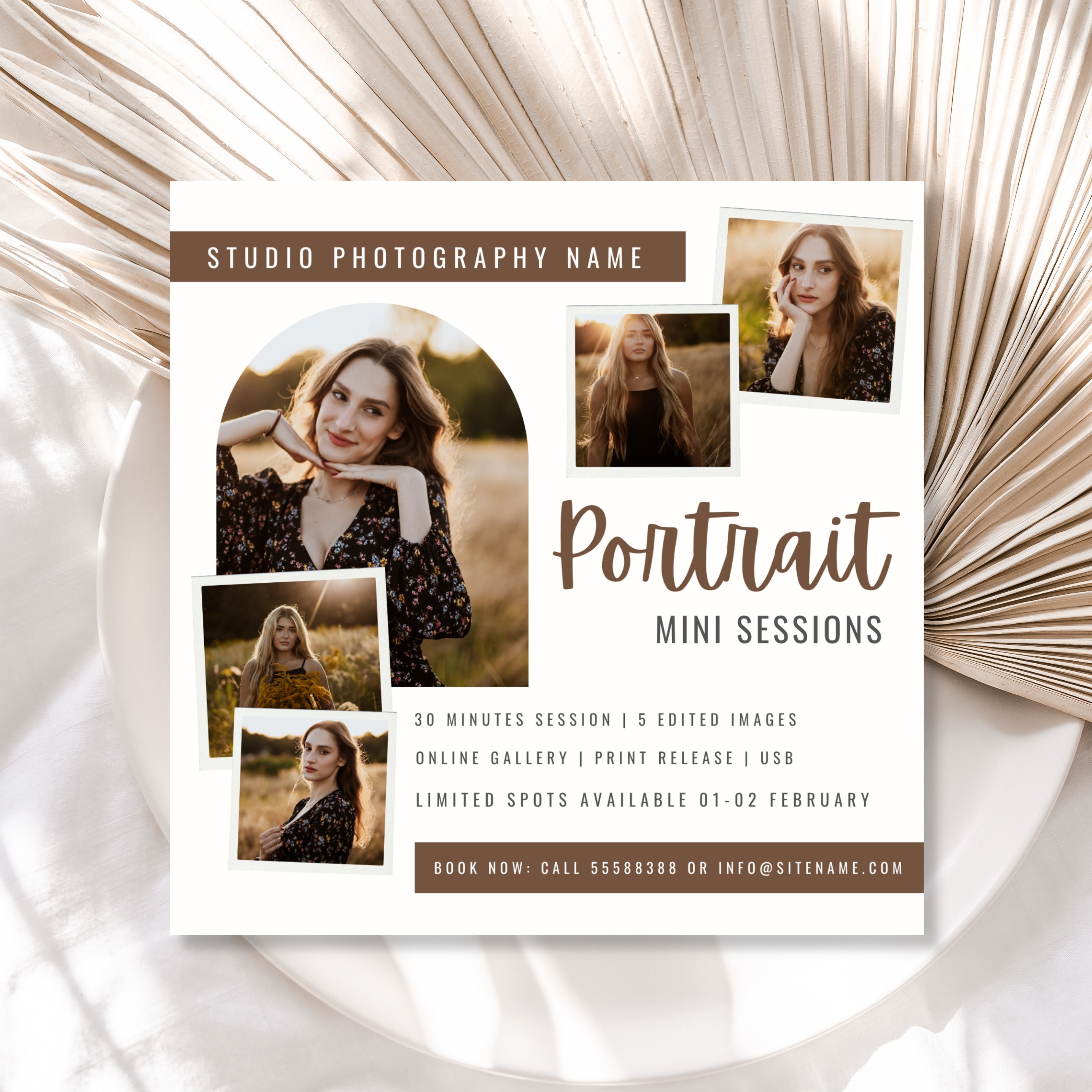 Mini Session Post Portrait Mini Session Template for Photographers, Social Media Post ...