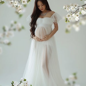 Spring Floral Frame Overlays for Composite Photography, Maternity Backdrop Overlays, Blurred Flower Branch PNG Overlays image 6