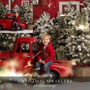 Christmas Sparklers PNG Photo Overlays for Composite Photography Light Photoshop Effect Digital Instant Download image 2