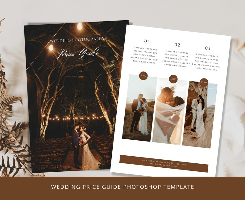 Canva Wedding Price List Template For Photographers Digital Etsy