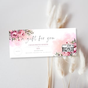 Fotograf Geschenkgutschein Vorlage, Fotografie Geschenkgutschein, Geschenkgutschein zum Selbermachen, Geschenkkarten Vorlage