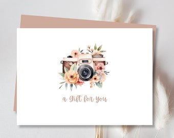 Photography Gift Certificate Template: Editable Canva Voucher (7x5in) (Digital Download)