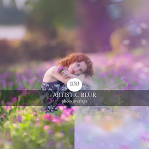 Bundel met 100+ artistieke vervaging foto-overlays, Photoshop-overlays, fotobewerking, lente-overlays, pasteloverlays, png-overlays