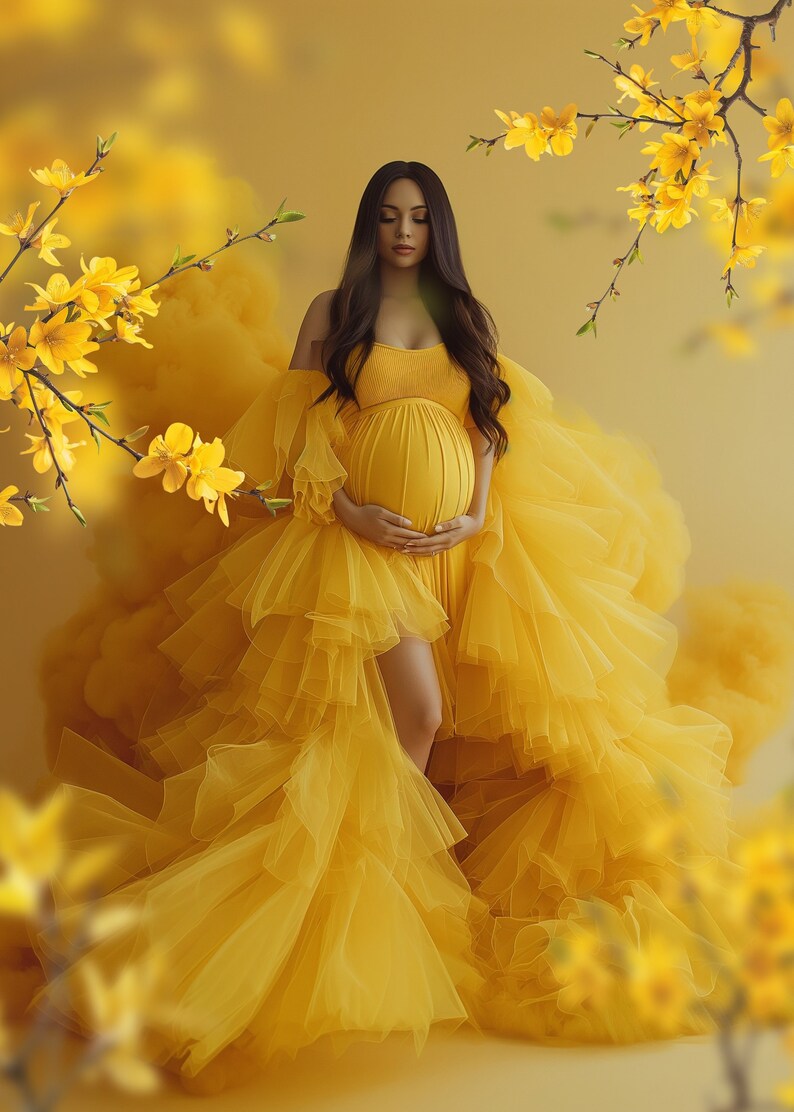 Spring Floral Frame Overlays for Composite Photography, Maternity Backdrop Overlays