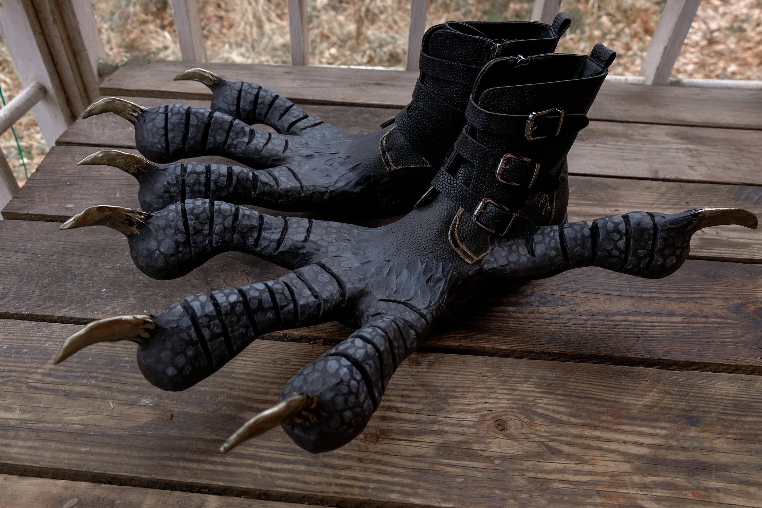 Crow Raven Boots / Bird feet OUTDOOR BOOTS EDITION / Bird Etsy