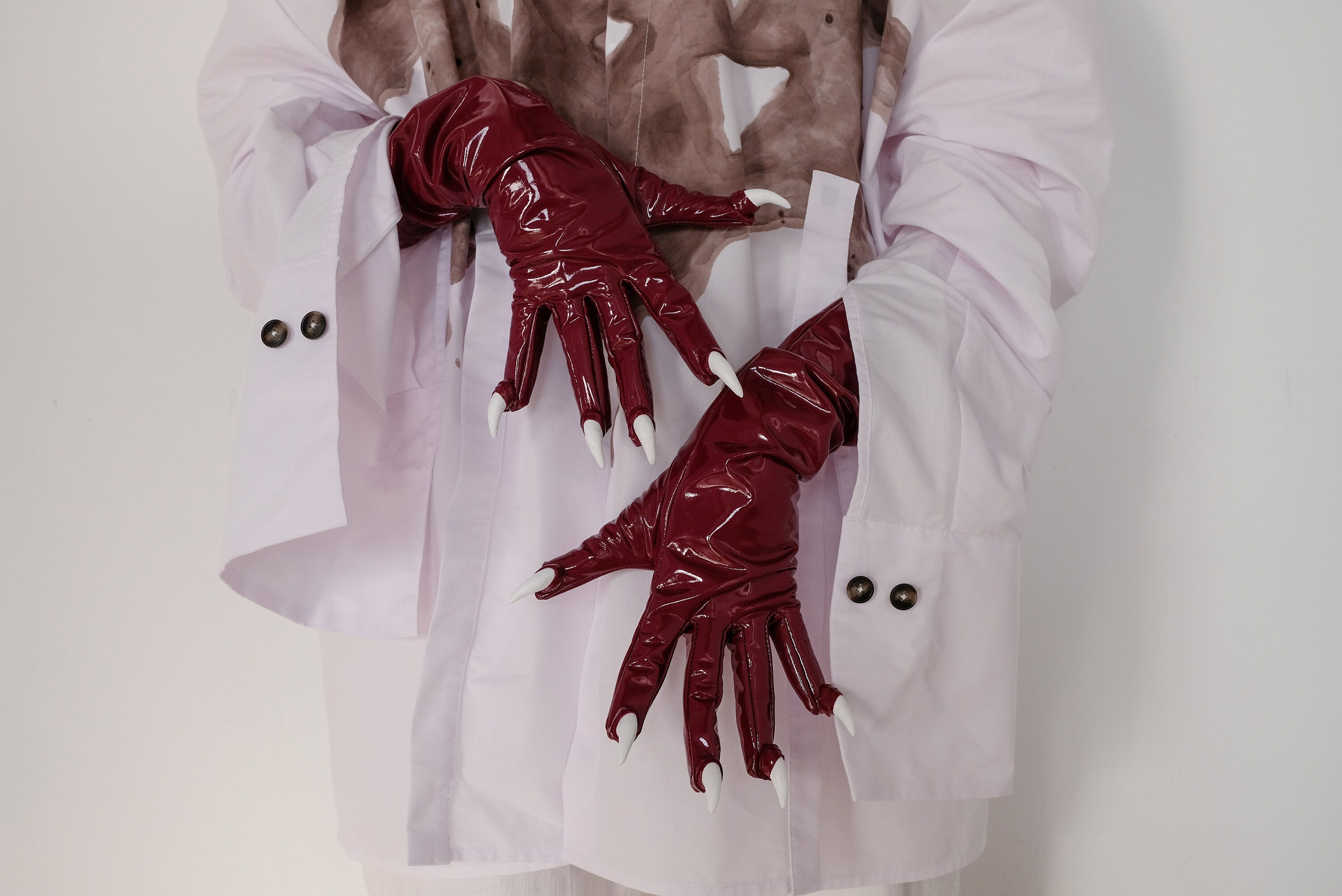 red gloves with claws