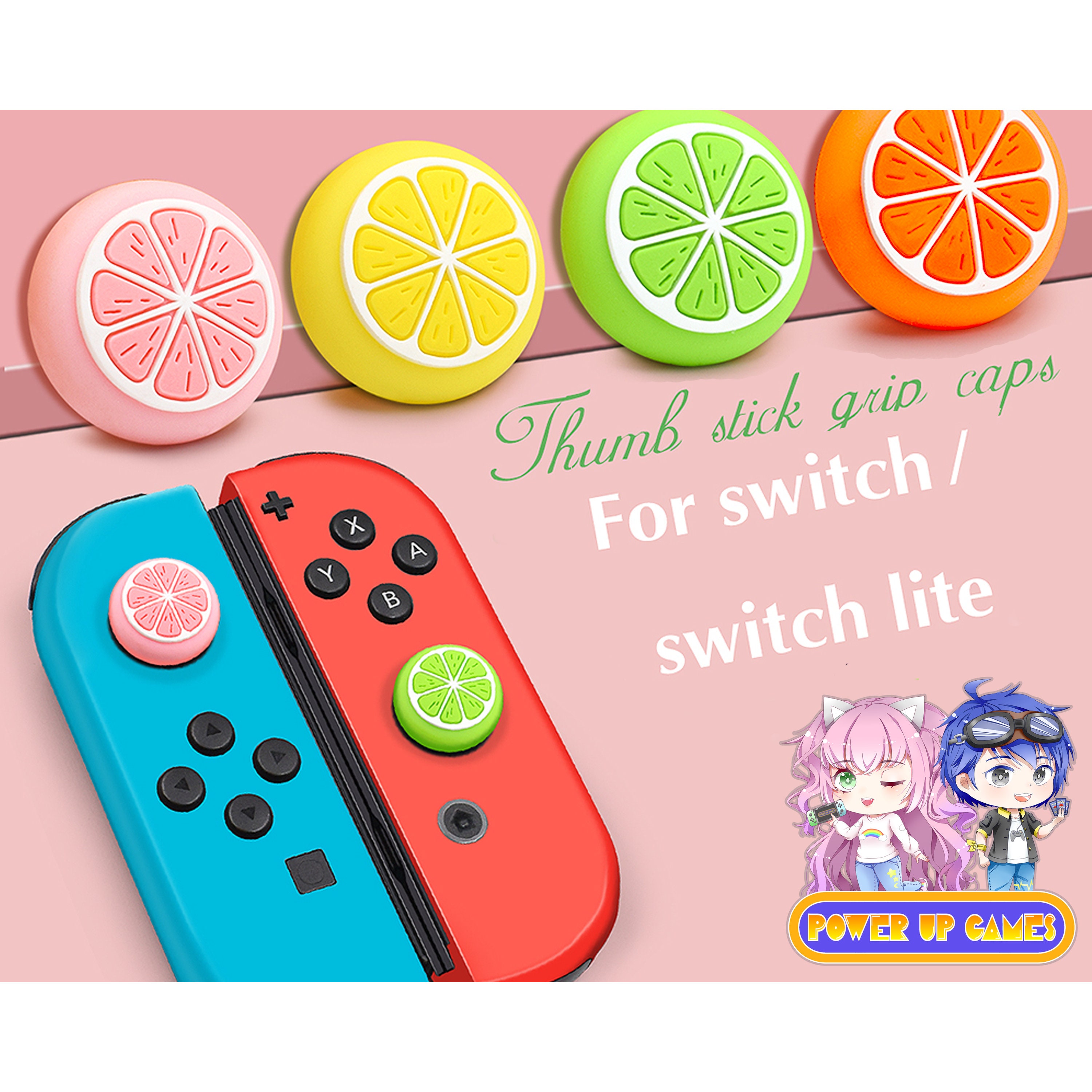 Fruit Thumb Grips for Nintendo Switch and Switch Lite Joy-con Cap Joy…