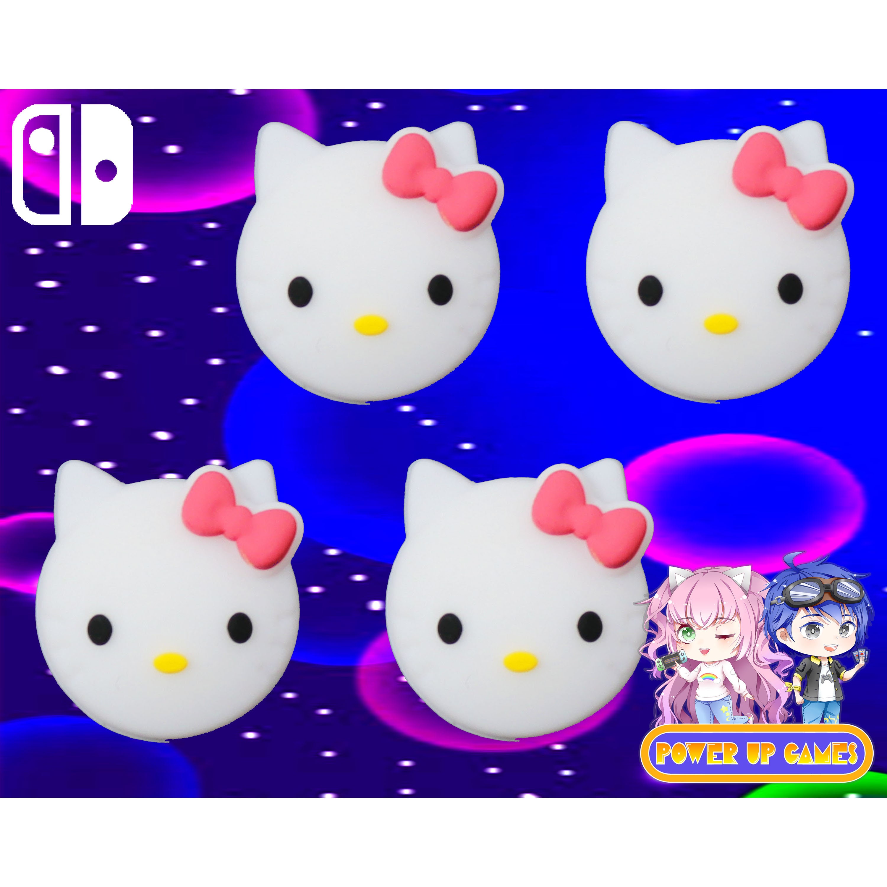 Kitty Cat Thumb Grips for Nintendo Switch and Switch Lite Joy-con Cap…
