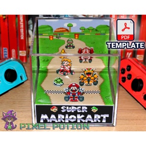Super Mario Kart (SNES Version) - DIY Cube Diorama Template - DPF File