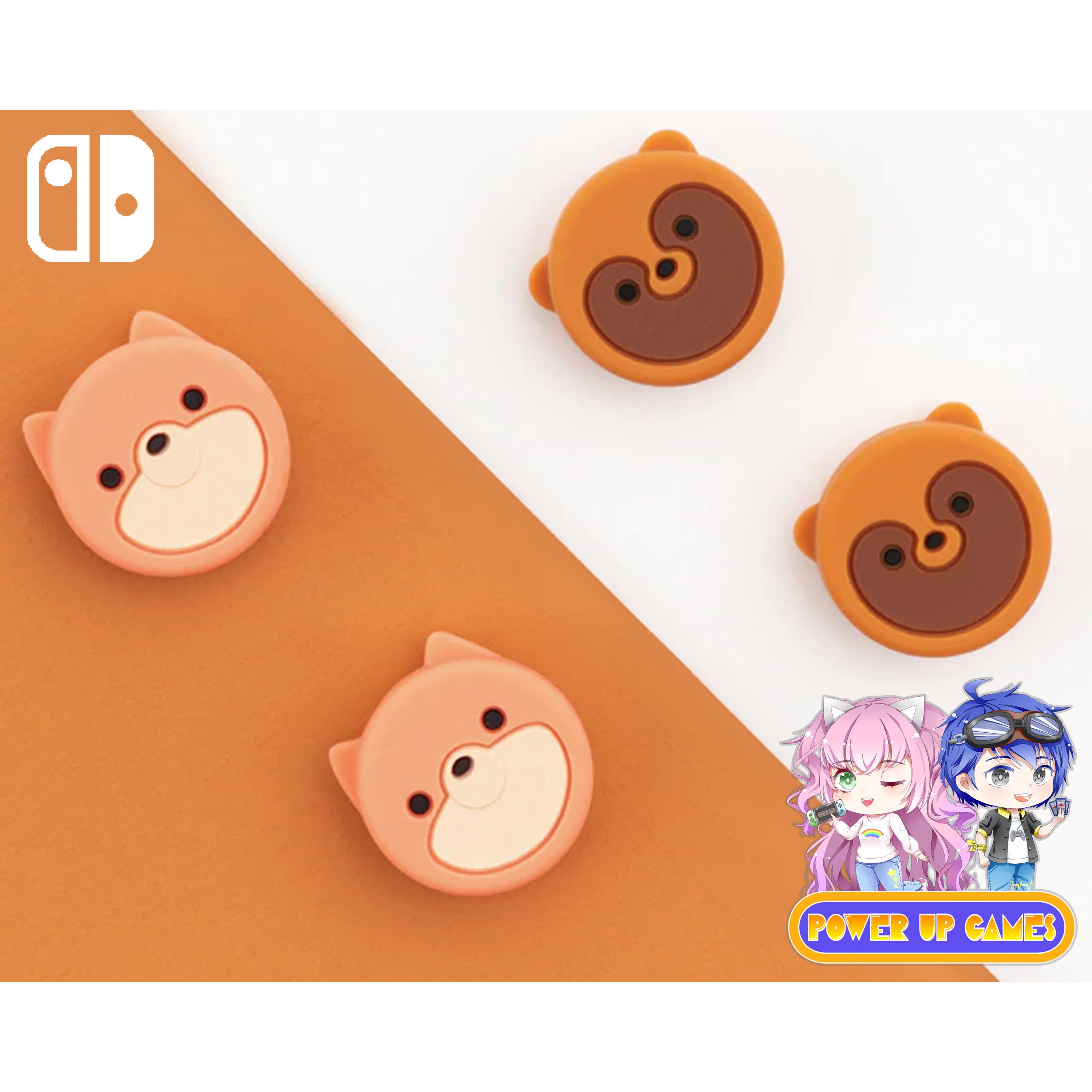 Fox & Raccoon Silicone Thumb Stick Grip Joystick Cover for Nintendo S…