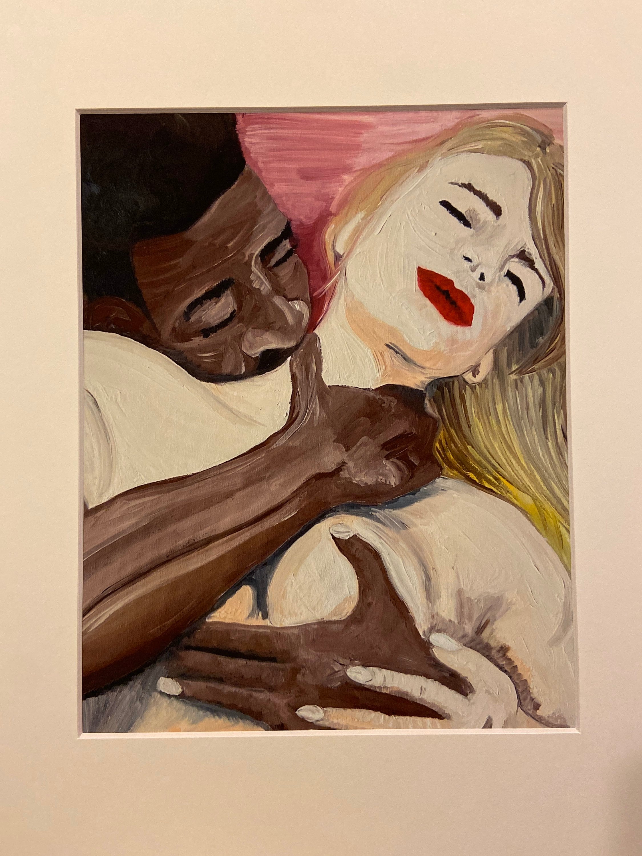 Artist Print Black and White Interracial Art Erotic photo pic