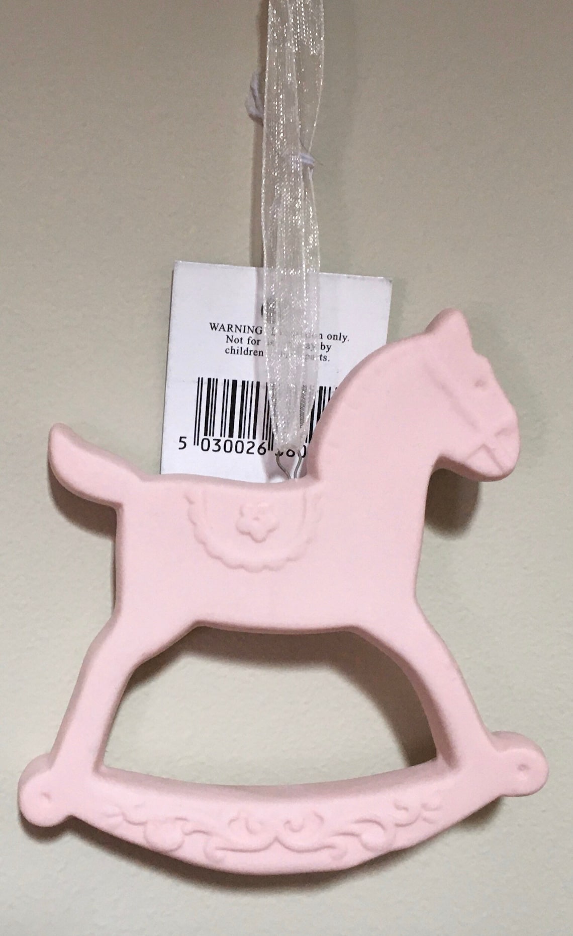 Pink Porcelain Rocking Horse Hanging Decoration Etsy