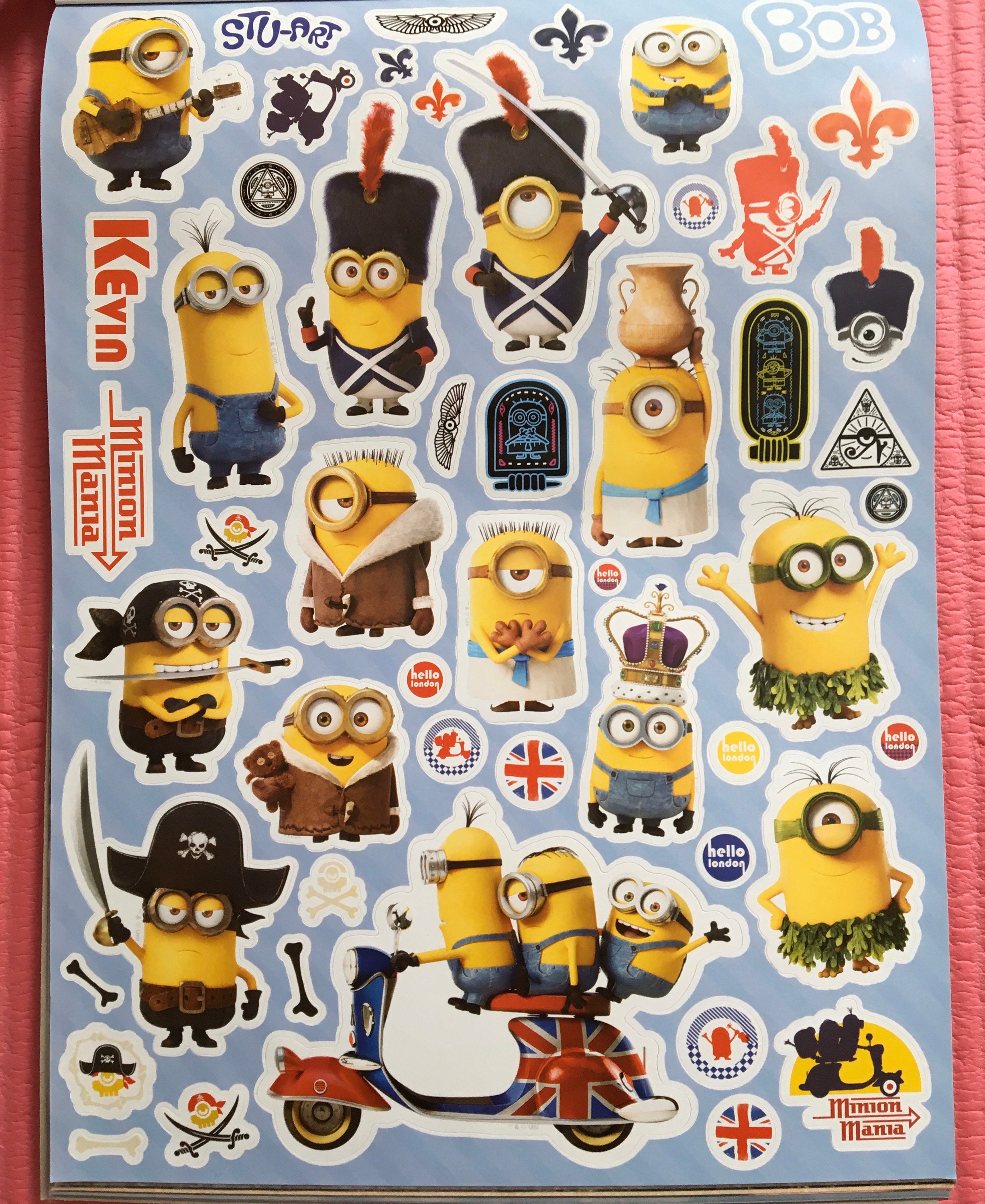 Despicable Me Minion Sticker Book and Stationery Set Etsy