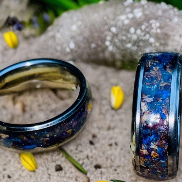 Funeral Flower Ring, Real Flower Jewelry, Dried Flower Petal, Flower Petal Jewelry, Flower preservation, resin flower ring, Preserved Flower