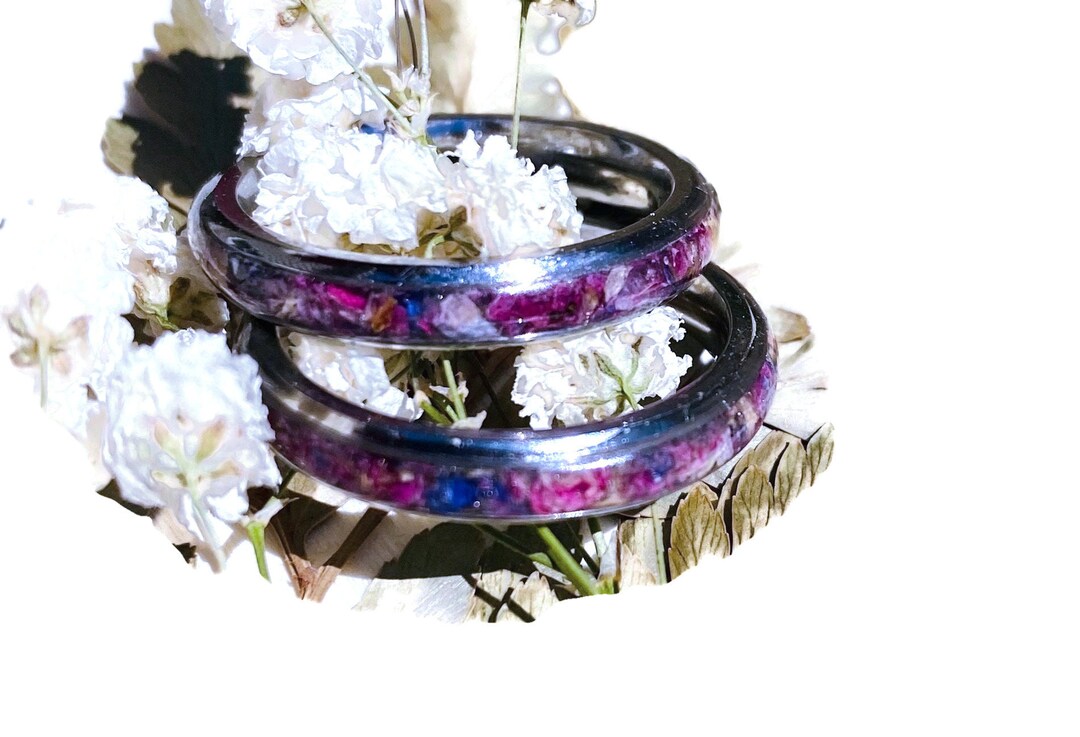 Flower Petals Ring Made With Flowers Memorial Jewelry Made Etsy