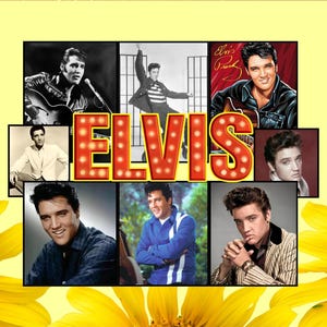 Elvis 20 OZ Skinny Sublimationsbecher Wrap Digitales Design, PNG Datei Download, 9,2 &quot;x 8,3&quot;