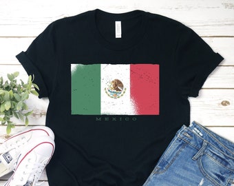 Mexico Shirt Women, Distressed Mexico Flag, Mexican Shirt, Mexico Flag Shirt, American Mexican