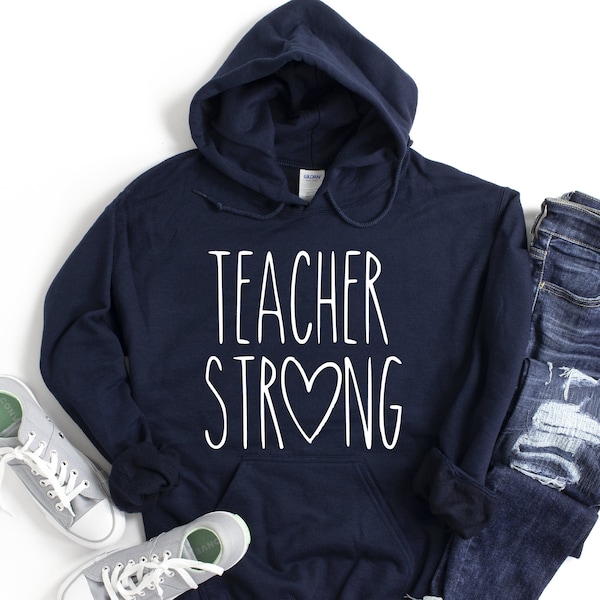 Hoodie, Teacher Strong, Quarantine and Teach Shirt, Quarantine Teacher Shirt, Distance Learning Teacher, Teacher Tee, Hooded Sweatshirt