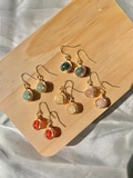 Gold Filled Wire Wrapped Dangle Earrings | Handmade Sterling Silver Crystal Jewelry | April Earrings