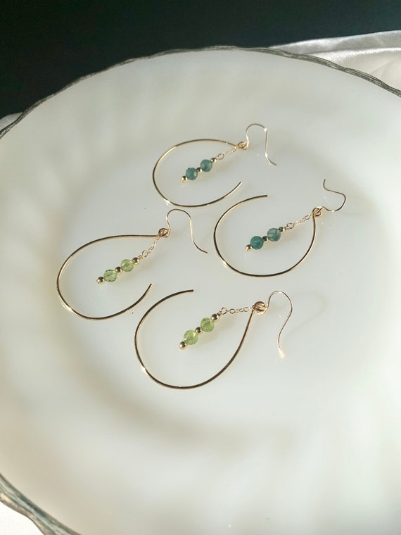 Orecchini Ivana Orecchini con pietre preziose riempiti d'oro per