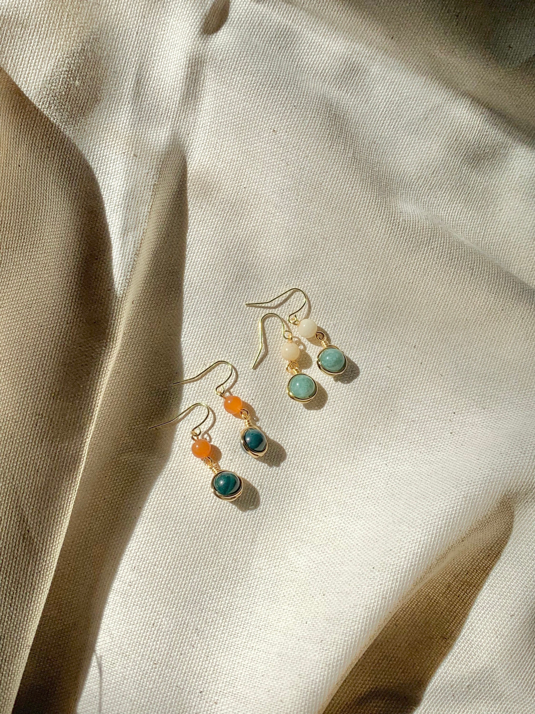 Clara | Gold Filled or Sterling Silver Gemstone Dangle Earrings | Handmade Wire Wrapped Crystal Jewelry | Hypoallergenic Earrings for Mom
