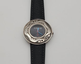 Surrisi Sterling Silver Onyx Face Santa Fe Serpent Watch - Etsy