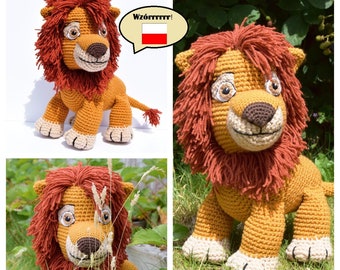 Simba The Lion King crochet pattern in Polish / Crochet lion amigurumi pattern in Polish / PDF crochet pattern