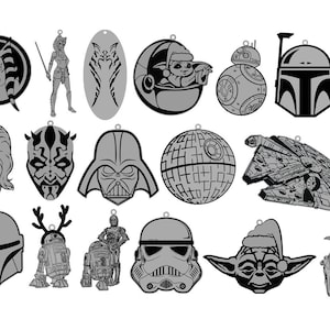 Star Wars Engraved Wooden Ornaments