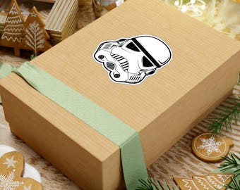 Storm Trooper Star Wars Sticker, Sci-Fi Vinyl Decal, Galactic Empire Laptop Sticker, Rebel Alliance Car Decal, Gift for Star Wars Fans Space