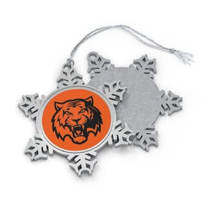 Auburn Mascot Pewter Snowflake Ornament