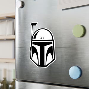 Boba Fett Star Wars Sticker, Sci-Fi Vinyl Decal, Galactic Empire Laptop Sticker, Rebel Alliance Car Decal, Gift for Star Wars Fans, Space