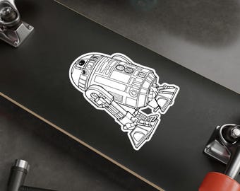 R2D2 Star Wars Sticker, Sci-Fi Vinyl Decal, Galactic Empire Laptop Sticker, Rebel Alliance Car Decal, Gift for Star Wars Fans, Space