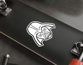 Darth Vader Inverted Sticker, Sci-Fi Vinyl Decal, Galactic Empire Laptop Sticker, Rebel Alliance Car Decal, Gift for Star Wars Fans, Space