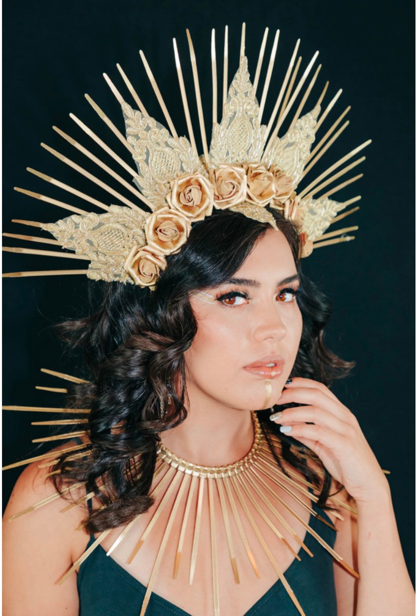 spiky crown headpiece