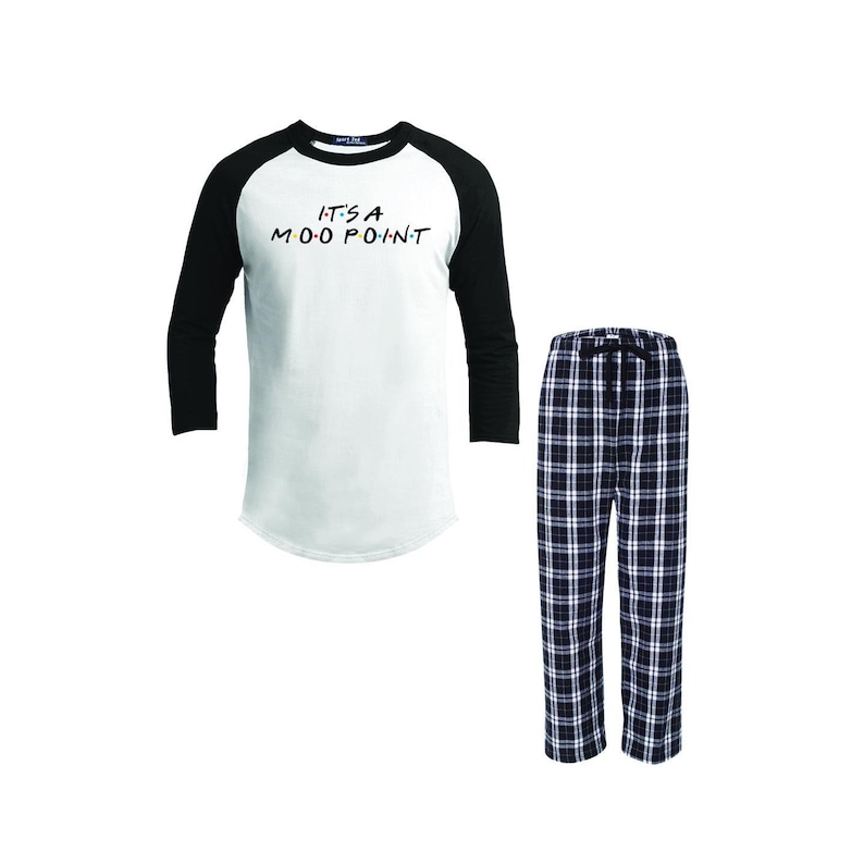 Friends TV Show Shirt It/'s A Moo Point Womens Baseball Shirt Pajamas