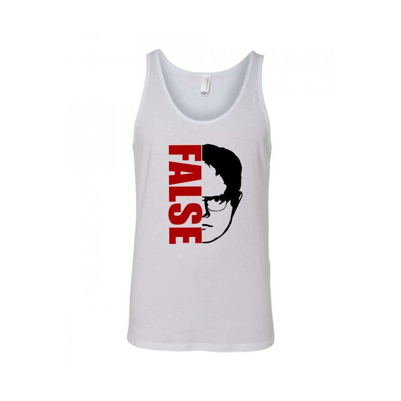 Red The Office Dwight False Mens Tank Top
