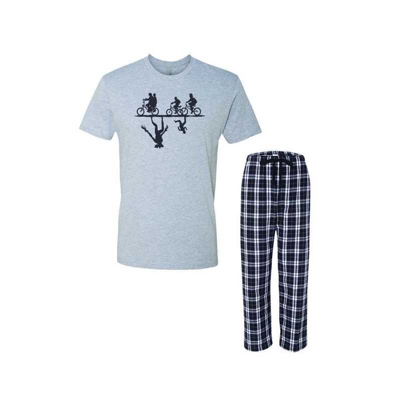Demon Silhouette Mens Crewneck Tee Pajamas