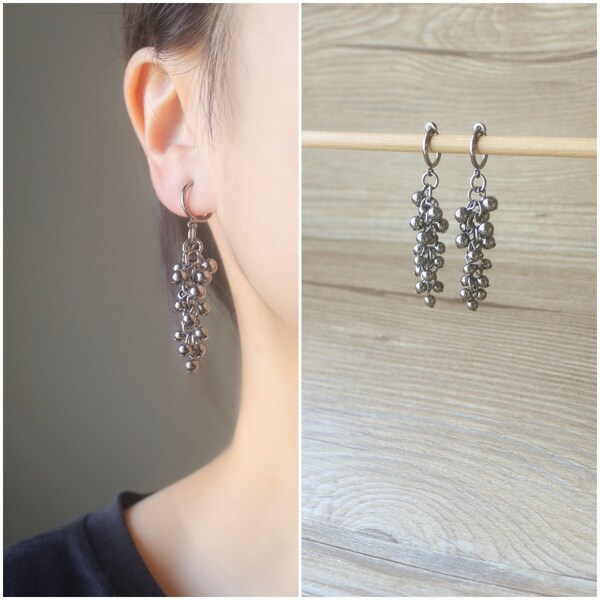Gunmetal Earrings Etsy