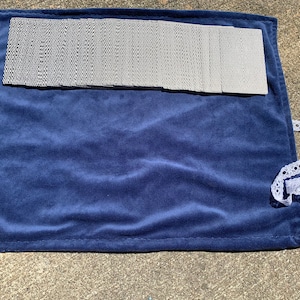 Blue Travel Tarot Mat {Floral} Runes, Divination, Card Reading
