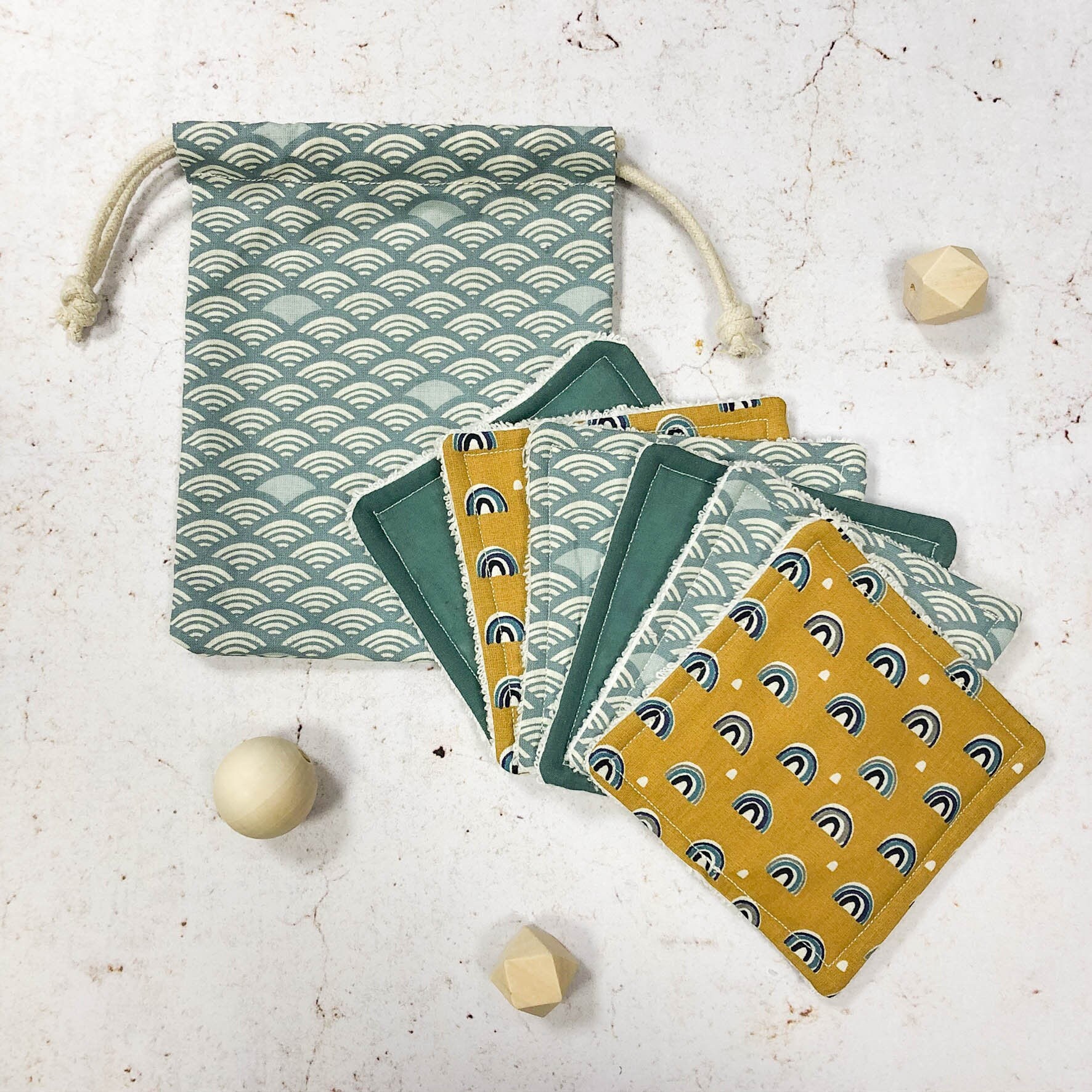 Lingettes Lavables/Debarbouillettes Lingettes Bébés Démaquillantes en Éponge