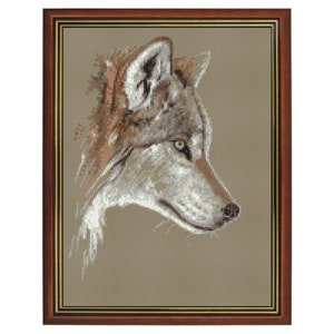 Wolf cross stitch pattern pdf, modern cross stitch pattern, animal cross stitch, counted cross stitch, Instant Download Digital Pattern