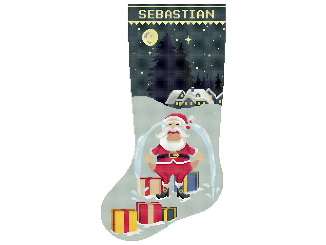 Christmas Stocking Cross Stitch Pattern PDF / Personalized | Etsy